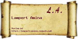 Lampert Amina névjegykártya